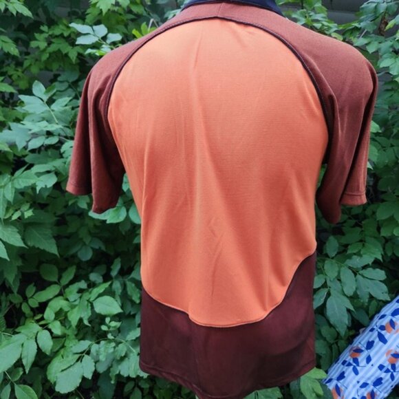 Vintage Diadora Med Referee Soccer Jersey Shirt Orange Brown Short Sleeve Mens - Picture 5 of 10